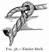 Knots Splices Rope Hitch Gif Fig38 Timber Work Fig Spar Line Hyatt Verrill Archive Gutenberg Hitches Ties Ropework sketch template