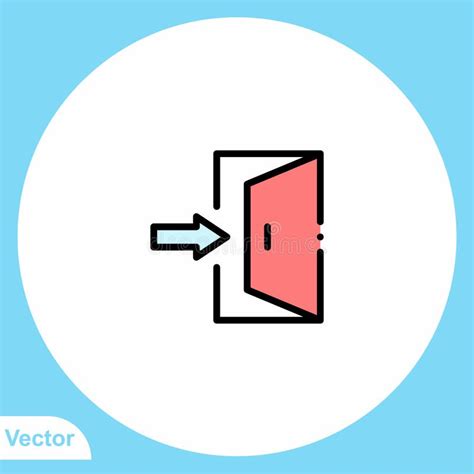 door vector icon sign symbol stock illustration illustration