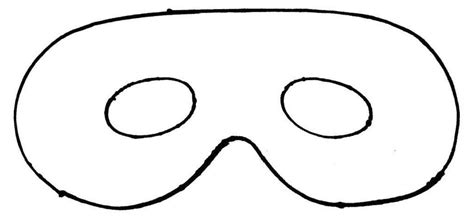 full face mask template clipart