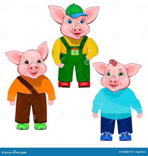 pigs characters clipart