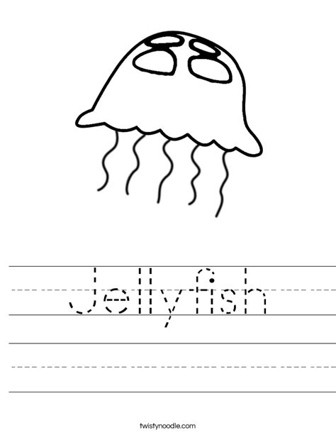 jellyfish worksheet twisty noodle