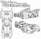Batmobile Schematics Colorear Blueprints Batman Batimovil Thedorkreview Designlooter sketch template
