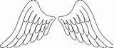 Angel Wing Vector Wings Cliparts Outline Clip Attribution Forget Link Don sketch template