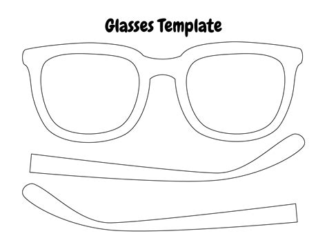 printable eyeglasses template     printablee