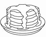 Pancake Coloring Pages Pancakes Color Template Sausage Getcolorings Cakes Getdrawings Printable Sketch sketch template