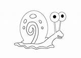 Coloring Pages Spongebob Snail Gary Cartoon sketch template