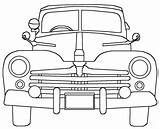 Coloring Car Antique Old sketch template