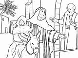 Esel Donkey Testament Coloringhome Ausmalbild Nativity Malvorlagen Bibel sketch template
