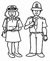 Police Coloring Pages Officer Policeman Uniform Kids Color Drawing Cop Printable Clipart School Policemen Security Man Guard Station Cartoon Colorings sketch template