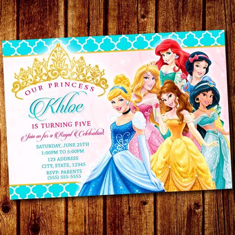 rincondelasbellezas princess disney invitations