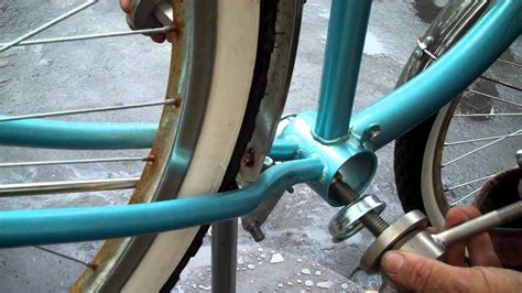 piece crank replacement bbt bearing repack  cruiser bike youtube