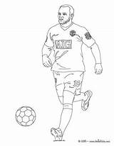 Coloring Soccer Pages Rooney Wayne Playing United Manchester Utd Man Girl Footballer Print Color Getdrawings Drawing Getcolorings Hellokids sketch template