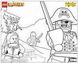 Pirates Coloring Lego Pages Battles sketch template