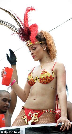 Rihanna Wears Revealing Jewel Bikini For Barbados Festival Daily Mail