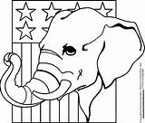 Coloring Pages Election Elephant Color Voting Republican Kids Getcolorings Print Related Getdrawings Craft sketch template