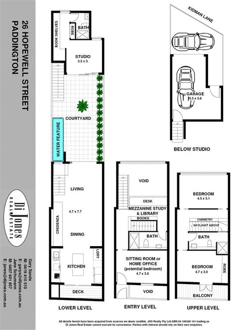 small home floorplan studying library library books narrow house hopewell terrace design