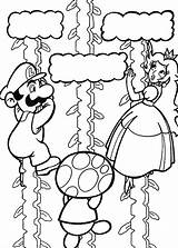 Peach Princess Coloring Pages Game Mario Super Bros Print Luigi Coloriage Beautiful Toad sketch template