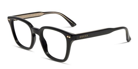 gucci gg0184o shiny black prescription eyeglasses