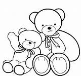 Coloring Big Teddy Bear Pages Bears Drawing Build Colouring Kids Little Two Small Printable Emo Clipart Line Toy Box Lineart sketch template