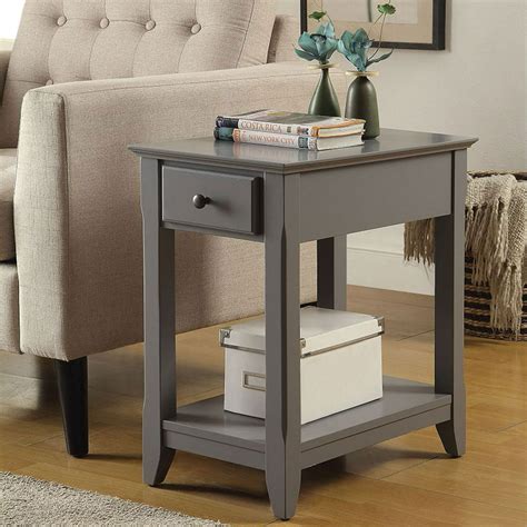 side table  tier nightstand  drawer small side tables narrow