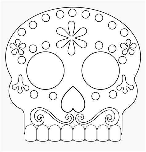 transparent candy skull png  printable day   dead mask png
