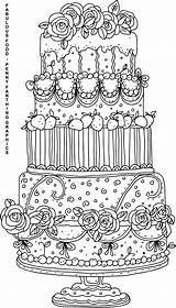 Coloring Pages Adult Food Sheets Cake Adults Printable Books Wedding Color Kids Pastry Stamps Book Colouring Colour Digital Cakes Bilder sketch template