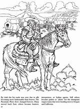 Coloring Pages Mountain Book Trapper Colouring Men Sheets History Fur Man Publications Dover Metis Books Adult American Trapping Horse Adults sketch template