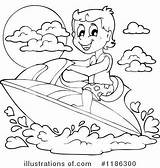 Jet Ski Coloring Pages Skiing Airplane Military Getcolorings Drawing Getdrawings Colorings sketch template