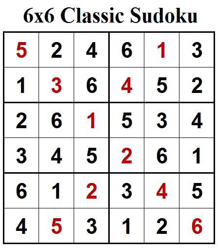 classic sudoku mini sudoku series  solution