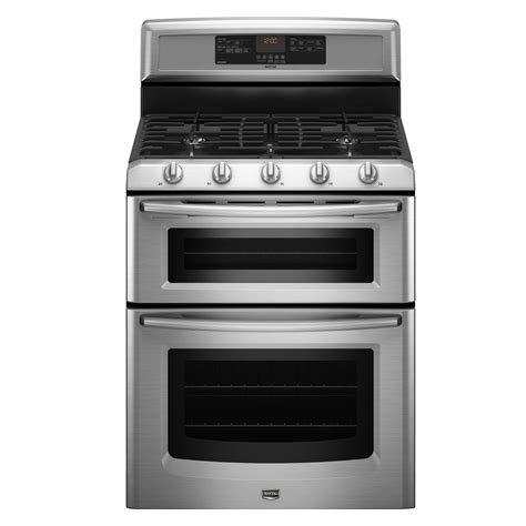 maytag mgtxs  cu ft double oven gas range stainless steel