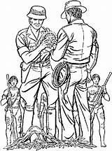 Indiana Jones Coloring Natives Some Drawings sketch template