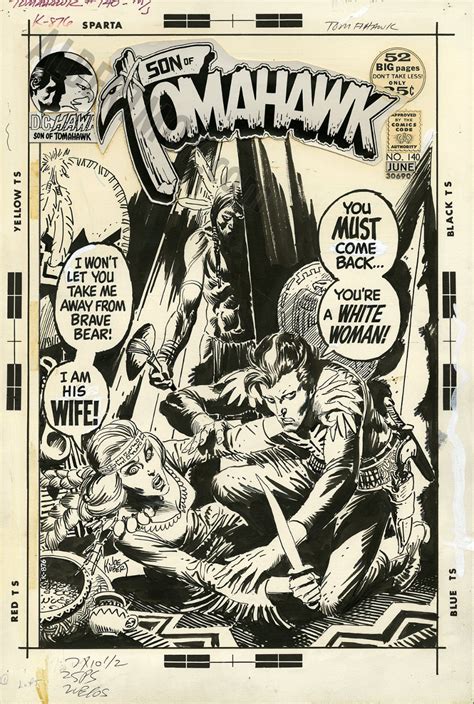 Albert Moy Original Comic Art Tomahawk By Joe Kubert