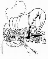 Wagon Coloring Colouring Pages Template Covered sketch template