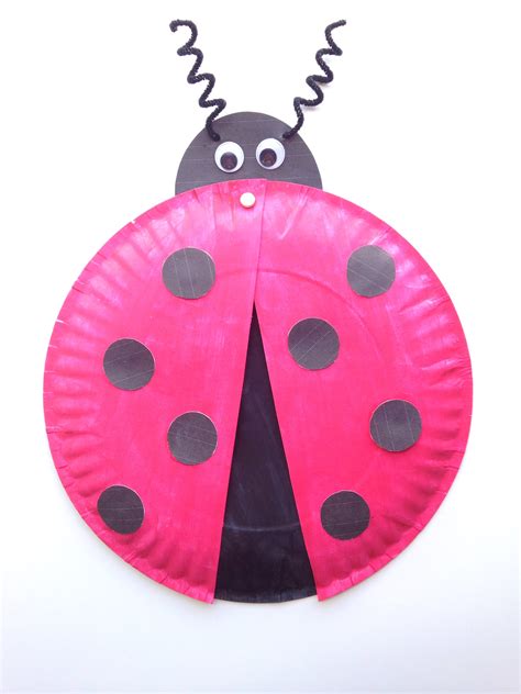 ladybug paper plate craft  kids  printable template