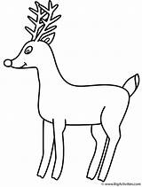 Coloring Rudolph Reindeer Nosed Christmas Red Pages Deer Outline Merry Animals Clipart Drawing Cliparts Color Printable Print Clip Library Kids sketch template