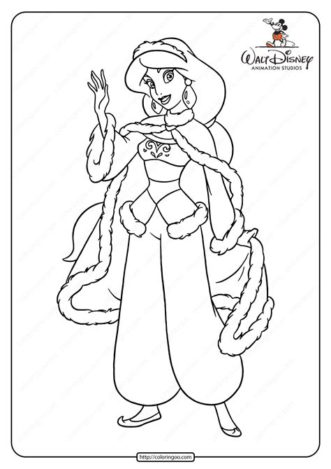 disney jasmine coloring pages