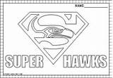Coloring Pages Seahawks Seattle Logo Printable Football Nfl Super Wilson Russell Hawks Kids Sheets Helmet Color Printables Stencil Template Print sketch template