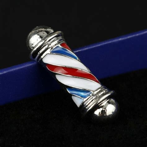 Barber Shop Pole Brooch Hairdresser Fashion Jewelry Suit Pin Unisex
