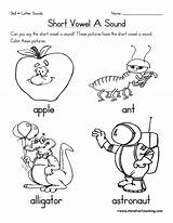 Short Vowel Worksheets Coloring Worksheet Sound Letter Pages Template Teaching Fun sketch template
