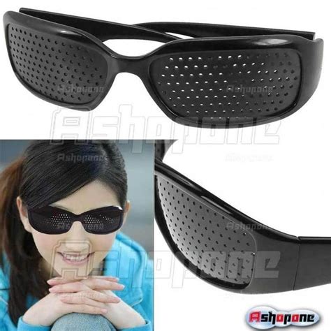 Hot Black Unisex Vision Care Pin Hole Eyeglasses Pinhole Glasses Eye