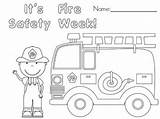 Fire Safety Week Coloring Preschool Prevention Color Book Pages Sheets Kids Kindergarten School Truck Fun Preschoolers Board Community Helpers Teacherspayteachers sketch template