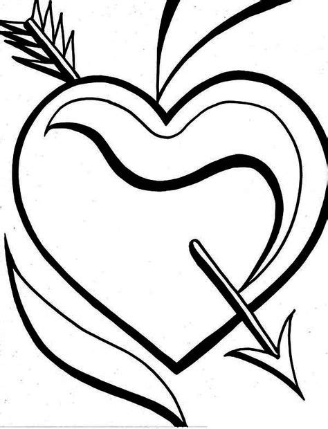 ornamentic heart  arrow  valentines day decor coloring page