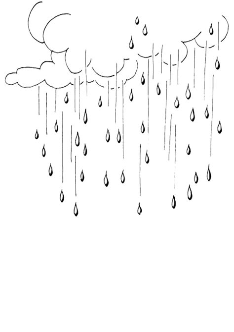 coloring pages raining  sky coloring page