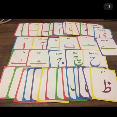 urdu alphabet flashcards eid gift learn urdu printable etsy