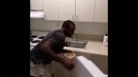 guy throws cereal bowl  wall  colorized youtube