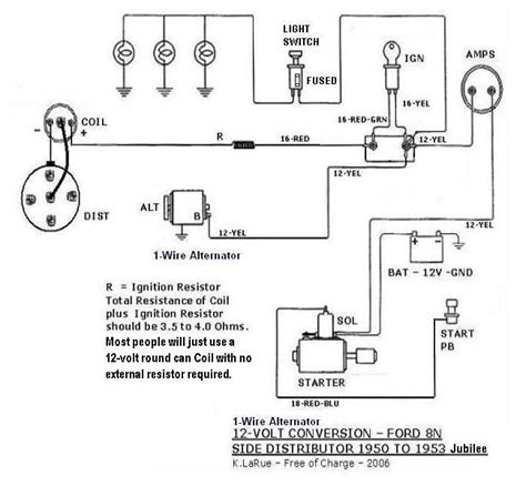 ford tractor wiring diagram  volt