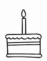 Cake Candle Coloring Pages sketch template