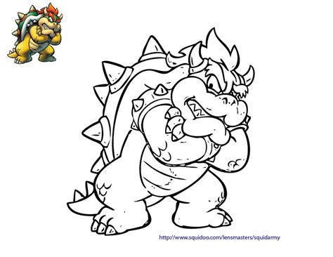 mario coloring pages squid army