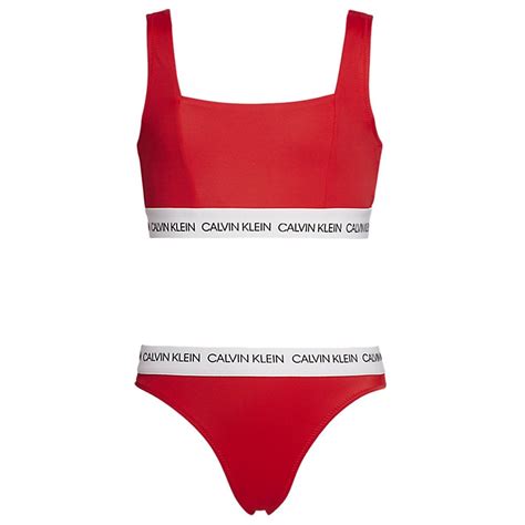 calvin klein girls ck logo swim bralette bikini set high risk