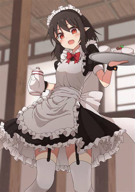 cute anime girl shameimaru aya  maidwaifuclansu cute maid